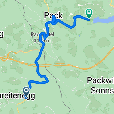 Oberpreitenegg, Preitenegg nach Pack, Hirschegg-Pack