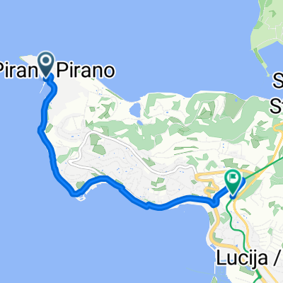 Zelenjavni trg, Piran nach Senčna pot, Portorož
