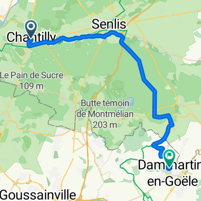 From Chantilly to Dammartin-en-Goële