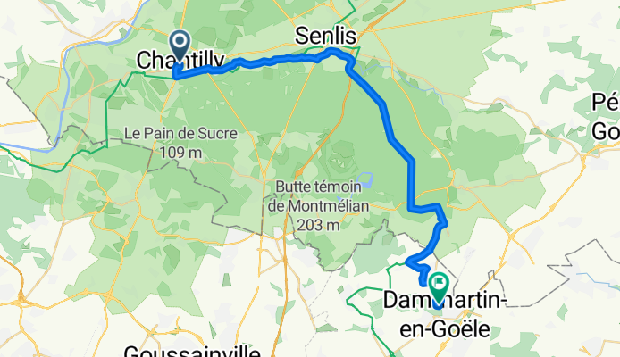 From Chantilly to Dammartin-en-Goële