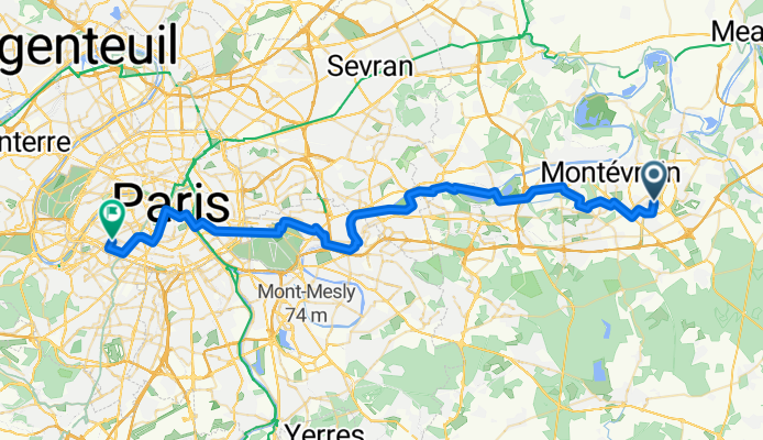 From Serris to Paris