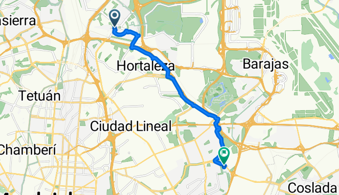 De Calle de Vicente Blasco Ibáñez a Estadio Metropolitano