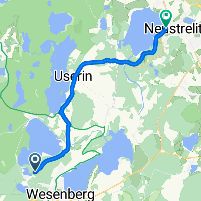 Müritz Nationalpark Weg, Wesenberg nach Seestraße, Neustrelitz
