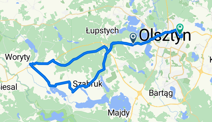 Sielska, Olsztyn do Kołobrzeska, Olsztyn