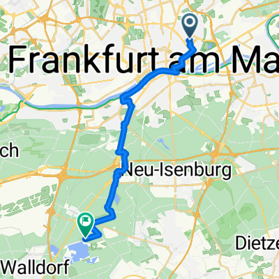 Mainkurstraße, Frankfurt am Main nach Langen (Hessen)