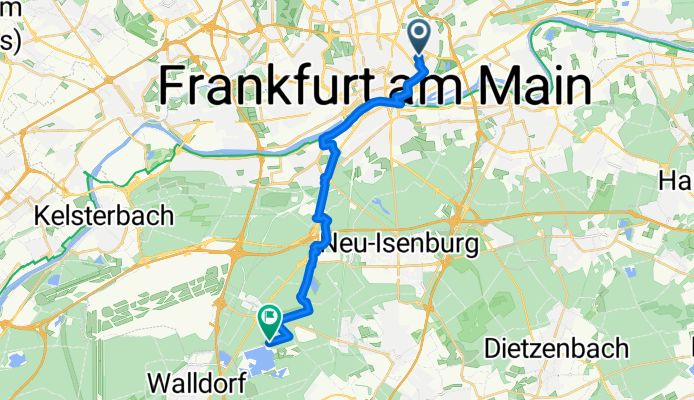 Mainkurstraße, Frankfurt am Main nach Langen (Hessen)