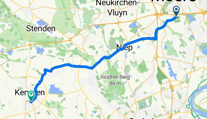 Vinngrabenstraße, Moers nach Dahlienweg, Kempen