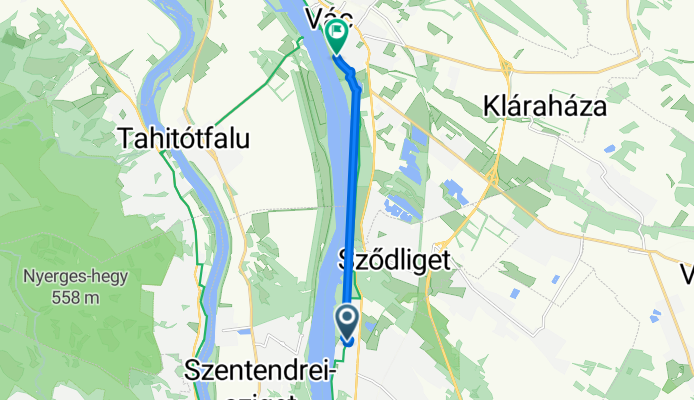 Attila utca, Göd - József Attila sétány, Vác