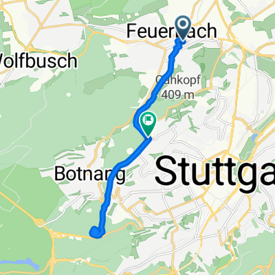 Stuttgarter Straße, Stuttgart nach Stuttgart-West, Stuttgart
