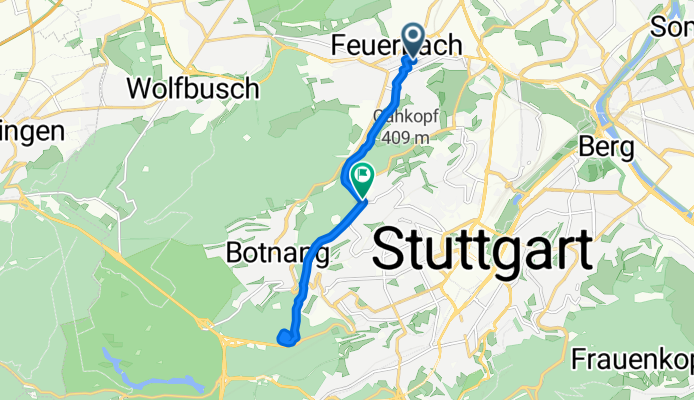 Stuttgarter Straße, Stuttgart nach Stuttgart-West, Stuttgart