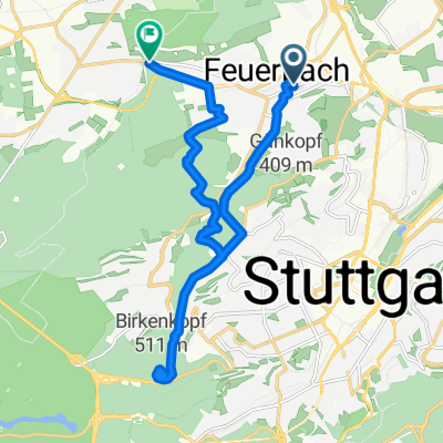 Stuttgarter Straße, Stuttgart nach Lindental, Stuttgart