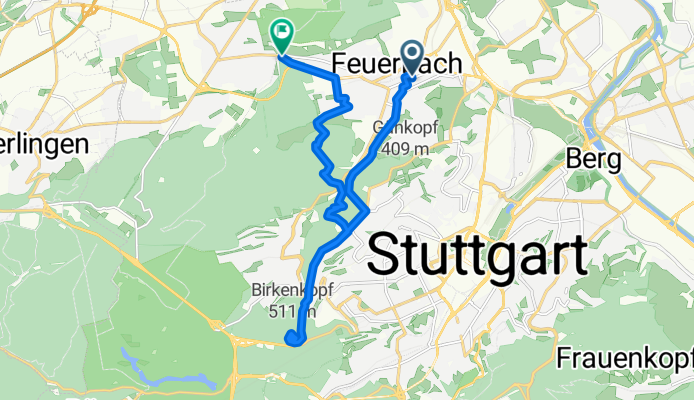 Stuttgarter Straße, Stuttgart nach Lindental, Stuttgart