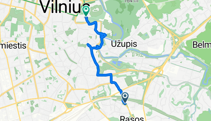 Trasa do Valdovų rūmai