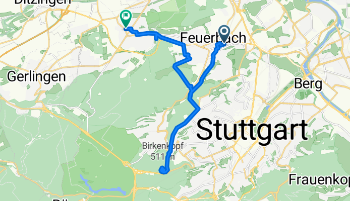 Stuttgarter Straße, Stuttgart nach Widdumhof, Stuttgart
