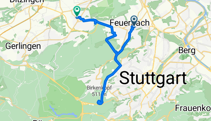 Stuttgarter Straße, Stuttgart nach Widdumhof, Stuttgart