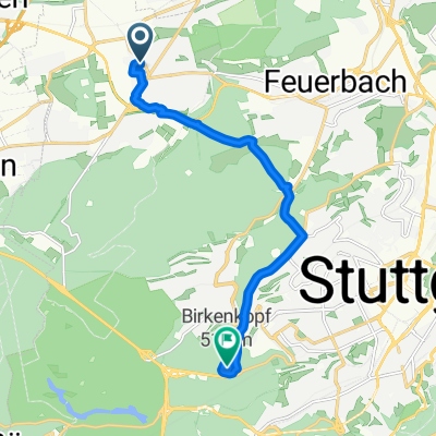 Widdumhof, Stuttgart nach Birkenkopf, Stuttgart