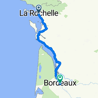 Chemin des Remparts, La Rochelle a Place Rohan, Burdeos