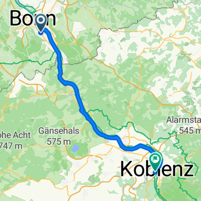 Kurt-Georg-Kiesinger-Allee, Bonn nach Bahnhofplatz, Koblenz