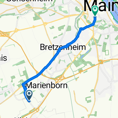 K 51, Klein-Winternheim nach Ludwigsstraße, Mainz