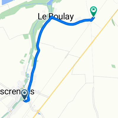 De Rue des Hauts Fours à Route de Gourvilliers 1B