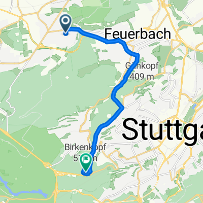 Wormser Straße, Stuttgart nach Birkenkopf, Stuttgart