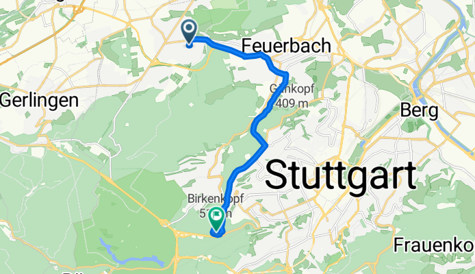 Wormser Straße, Stuttgart nach Birkenkopf, Stuttgart