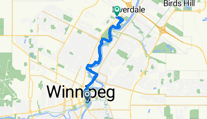 Forks Market Rd, Winnipeg to Hearthwood Grove, Winnipeg