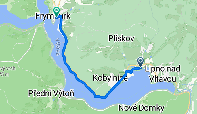 Slupečná, Lipno nad Vltavou až Frymburk, Frymburk