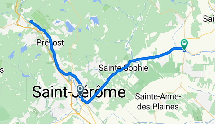 Boul Jean-Baptiste-Rolland E, Saint-Jérôme à Rue St-Isidore, St-Lin-Laurentides