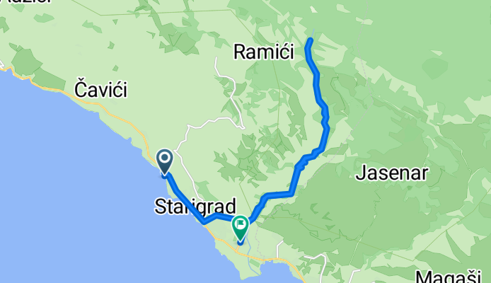 Starigrad (A) to Paklenička ulica