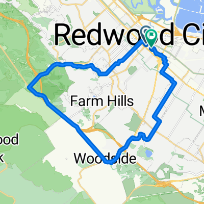 Franklin St, Redwood City to Franklin St, Redwood City