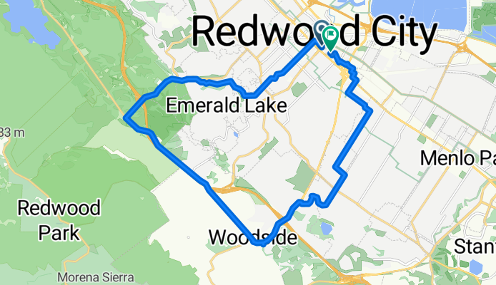 Franklin St, Redwood City to Franklin St, Redwood City