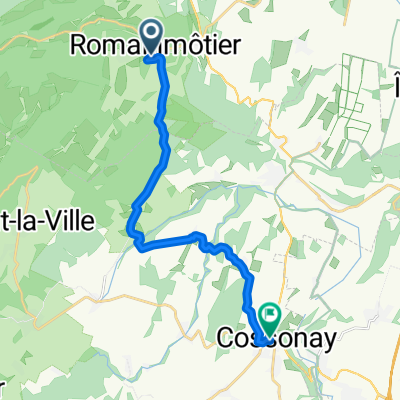 Chemin du Boléron, Romainmôtier à Grande Rue, Cossonay-Ville