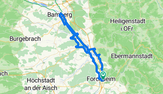 Von Forchheim nach Bamberg und zurück(64,8 km)