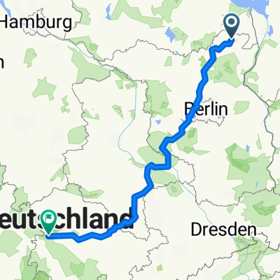 Landstraße nach An der Grenzhecke