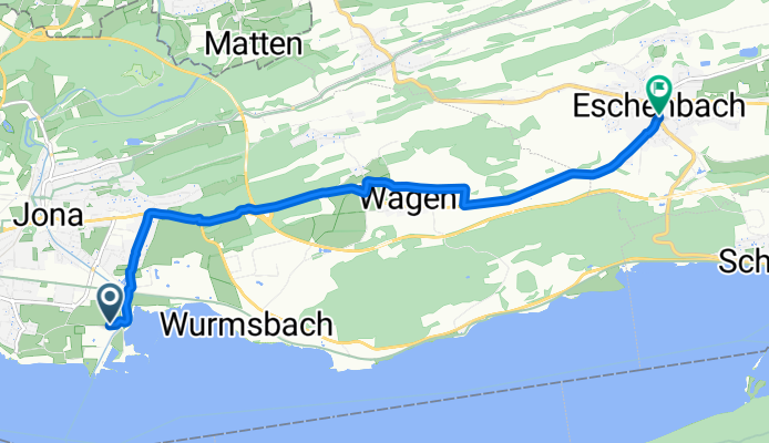 Blaubrunnen Strasse, Jona nach Rössligass, Eschenbach SG