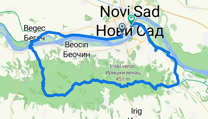 Novi Sad - Begeć - Banaštor - Fruška - Sremski Karlovci - Petrovaradun