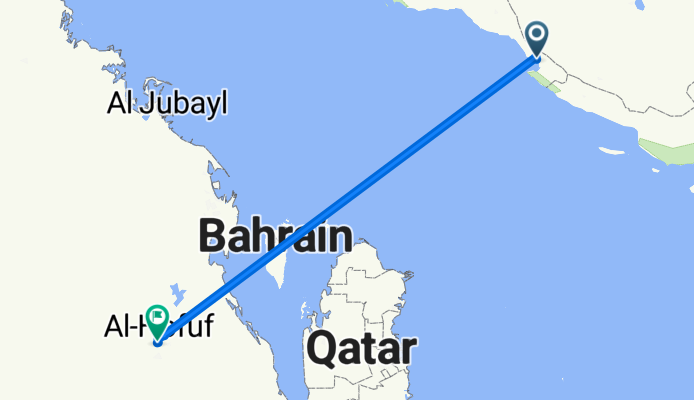 Bushehr to 36341, Al Mubarraz