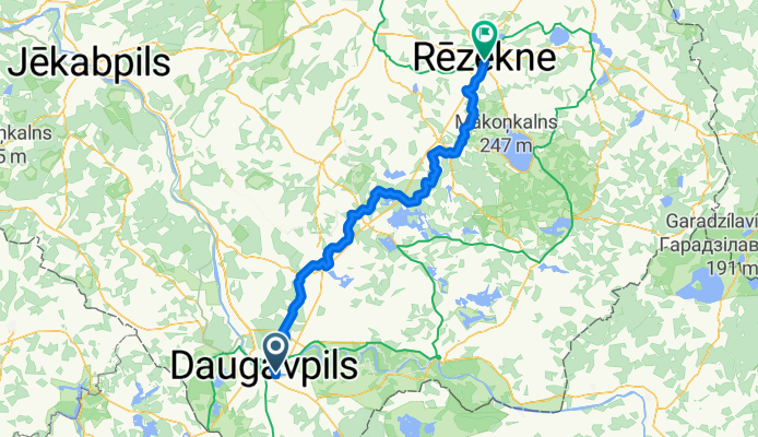 От Nometņu iela до Dārzu iela 17B