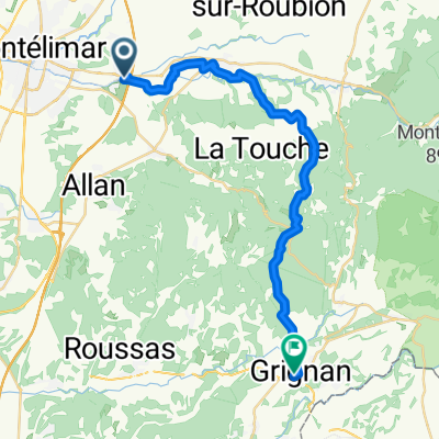 Montelimar -  Grignan 60km