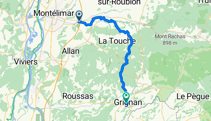 Montelimar -  Grignan 60km