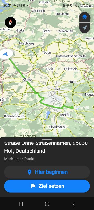 Eichenweg nach Friedensweg