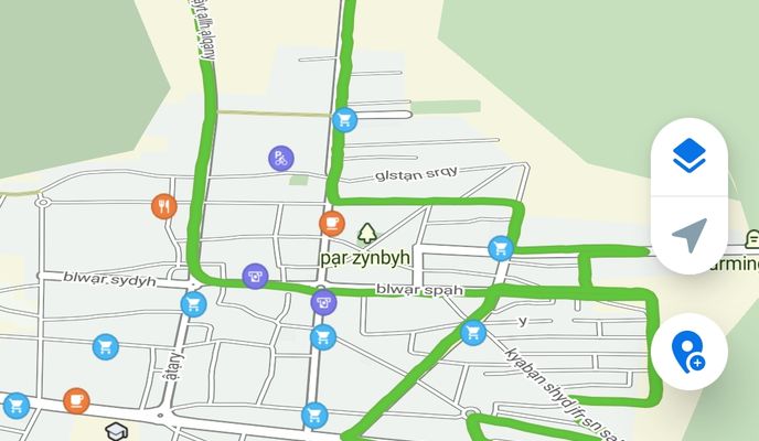 Photo 1 of the Bikemap route "شب دوم"