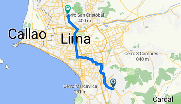De Avenida Miguel Iglesias a Los Damascos