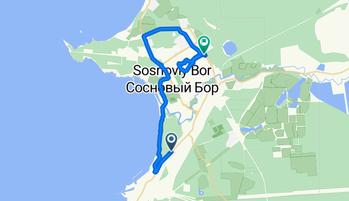 Копорское шоссе, Сосновый Бор до Солнечная улица, Сосновый Бор
