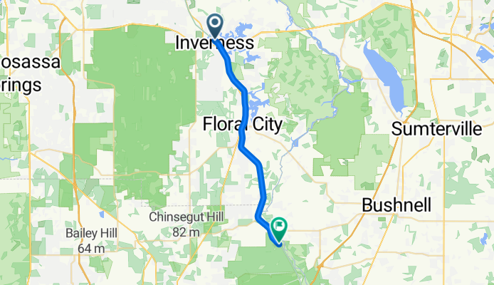 N Apopka Ave, Inverness to Withlacoochee State Trail, Brooksville