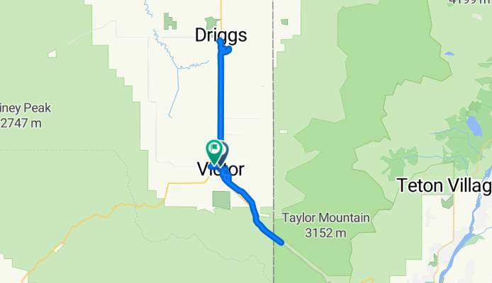Victor, idaho to trailcreek cg, Wyoming; driggs return.