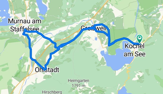 Große Fahrradrunde durch das Kochler Moos, Murnau und Ohlstadt