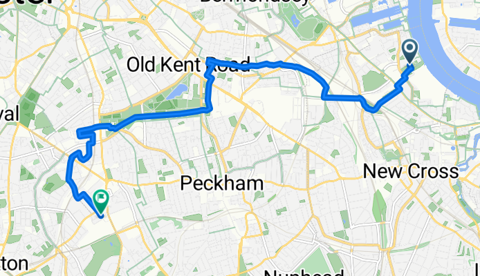 Grove Street, London to Bessemer Road, London