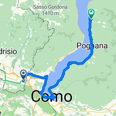 From Nesso to Como to Swiss Border